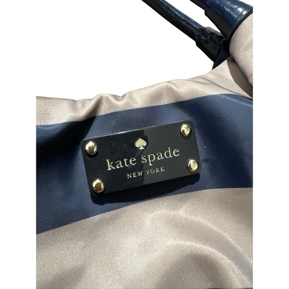 Kate Spade NY Striped Navy Blue Shoulder Bag - Picture 4 of 15